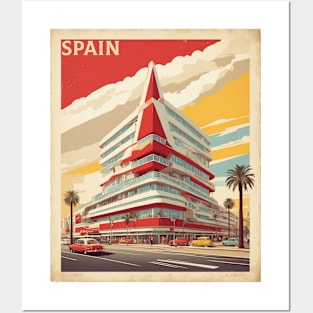 Diagonal Mar Centre Commercial Spain Travel Tourism Retro Vintage Posters and Art